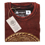 Chakra Maroon Stone Washed T-Shirt | Small