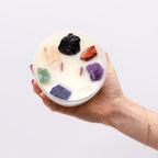 Seven Chakra Large Crystal Candle