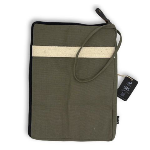 Olive Canvas Tablet Pouch ( 21x29cm )