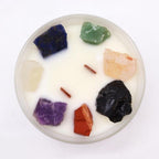 Seven Chakra Large Crystal Candle