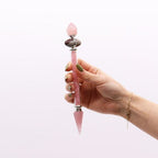 Rose Quartz Shiva Lingam Magic Wand | Love & Heart Healing | 19.5cm