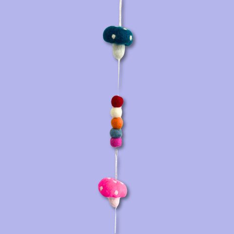 Mushrooms Felt Wall Hanging