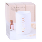 White Moon Phase Cut Out Oil Burner and Wax Warmer