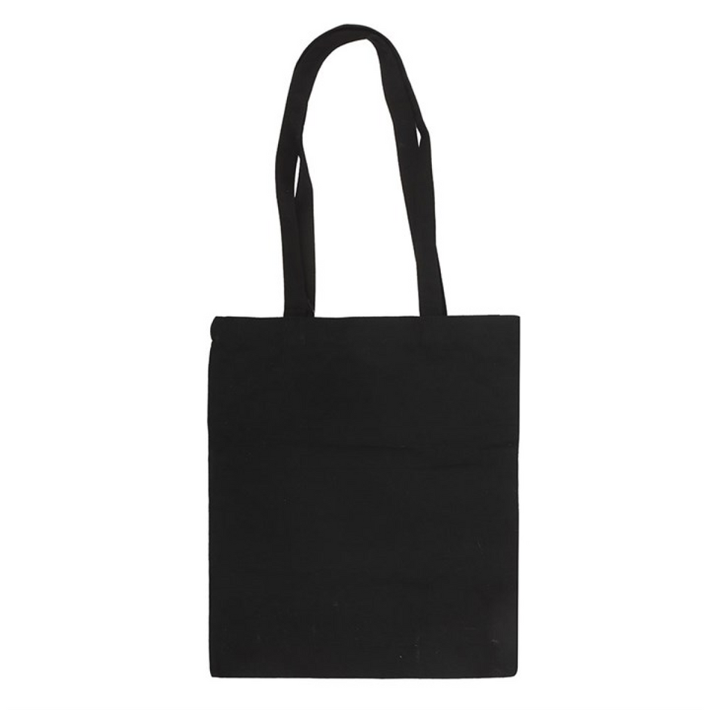Checkerboard Print Polycotton Tote Bag with Enamel Heart Pin Badge
