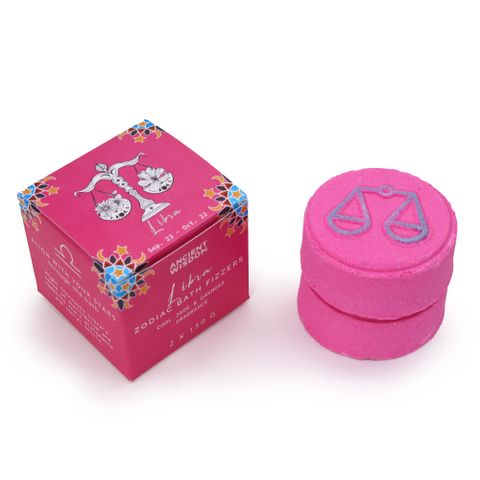 Libra Set of Zodiac Bath Fizzers with Horoscope