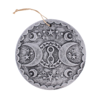 Triple Goddess Silver-Effect Terracotta Plaque | 20.2cm