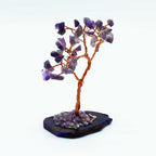 Amethyst on Natural Agate Base Gemstone Tree 35 stone