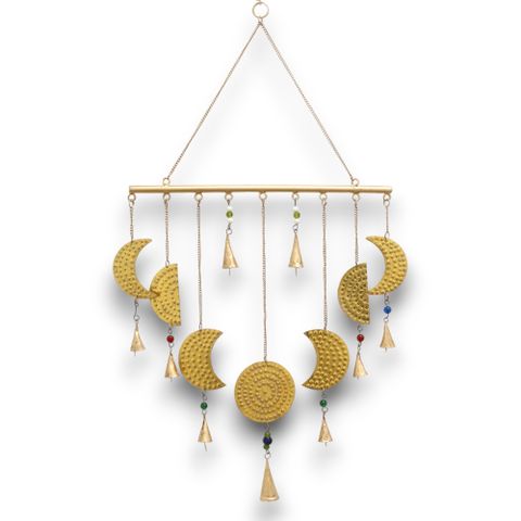 Brass Moon Phases Indian Chimes