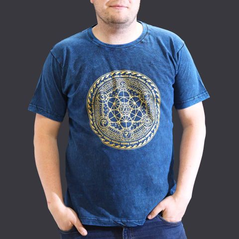 Chakra Stone Washed T-Shirt - Blue - XLarge