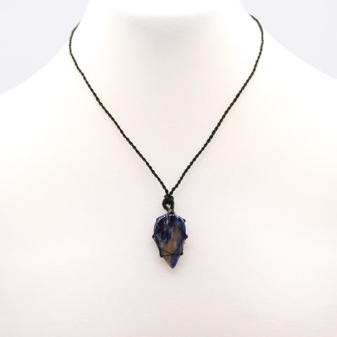 Sodalite Laced Gemstone Teardrop Pendant