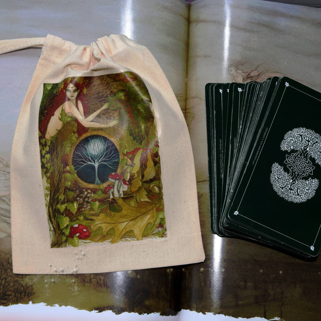 Green Goddess Tarot & Crystal Pouch