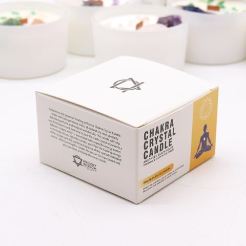 Solar Plexus Chakra  Crystal Candle