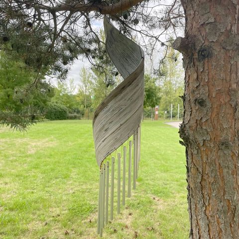 Whitewash Coconut Leaf Wind Chimes