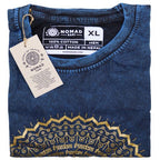 Mandala Stone Washed T-Shirt - Blue - XLarge