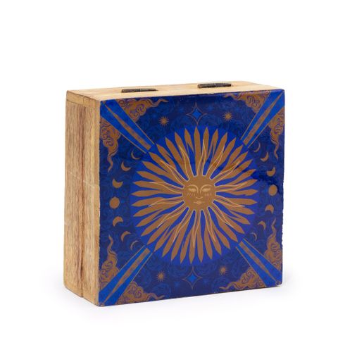 The Sun Hop Hare Medium Enamelled Square Box