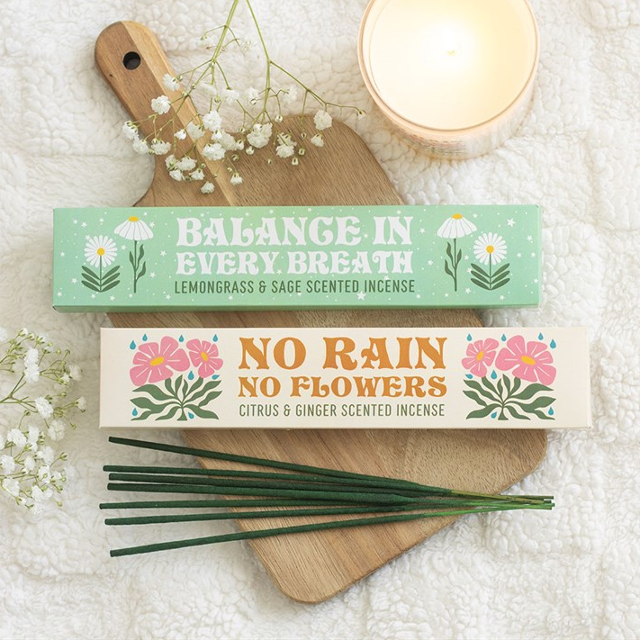 Set of 2 No Rain, No Flowers Incense Stick Packs