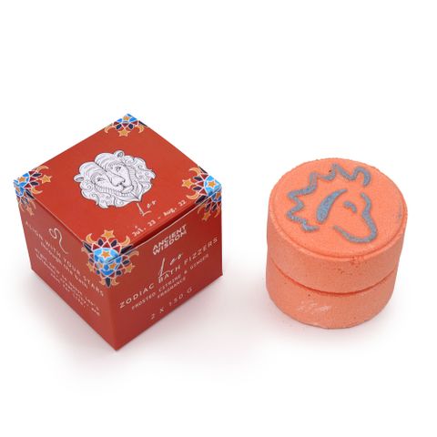 Leo Set of Zodiac Bath Fizzers with Horoscope