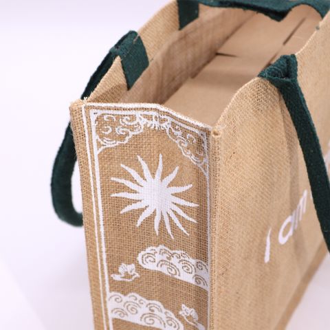 I am Bright Hop Hare Jute Big Bag