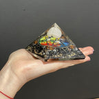 Midnight Pentagon Orgonite Pyramid | 70mm EMF Protection & Spiritual Healing