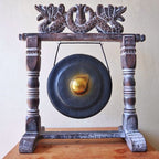 Balinese Gong with Dragon Stand - 25cm - Black