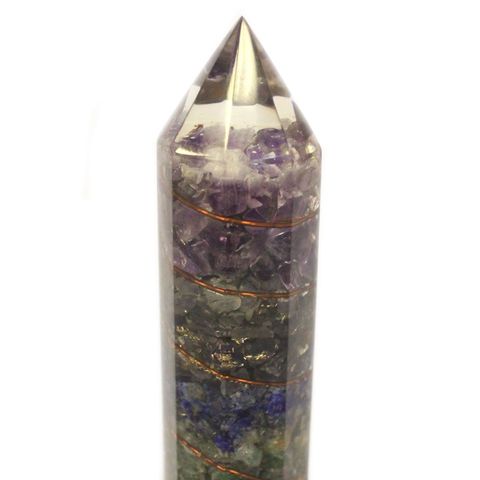 Orgonite Power Wand — Copper & Gemchips | 15cm