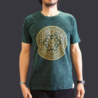 Chakra Green Stone Washed T-Shirt Medium