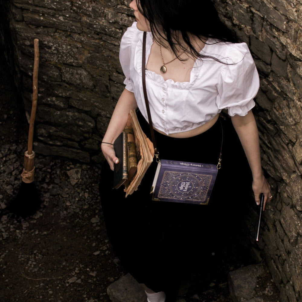 A History of Magic Book Handbag Crossbody Purse: Small