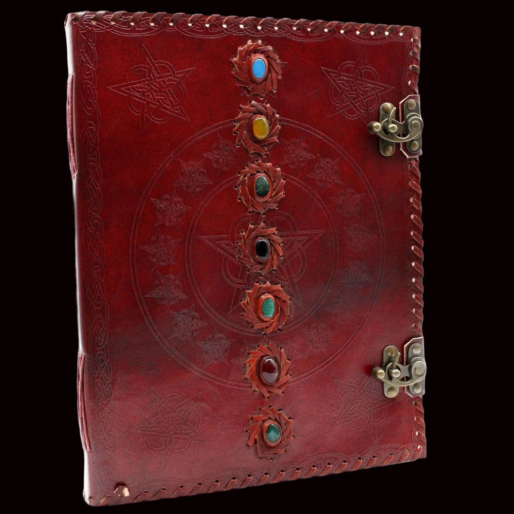 Huge 7 Chakra Leather Book