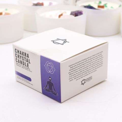 Third Eye Chakra Crystal Candle