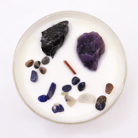 Solar Plexus Chakra  Crystal Candle