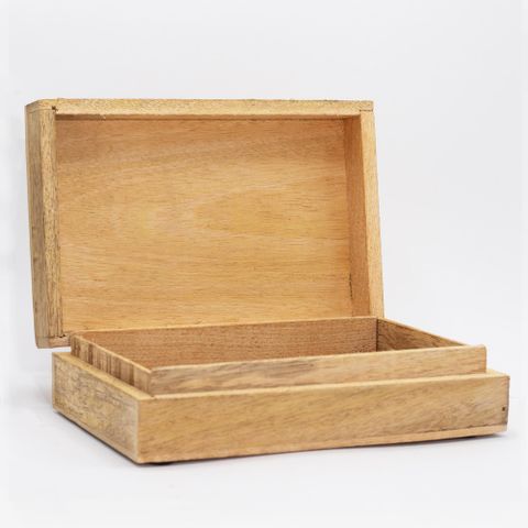 Hamsa Whitewash Big Rectangle Box
