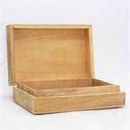 Hamsa Black Engraved Big Rectangle Box 21.5x14x6.3cm