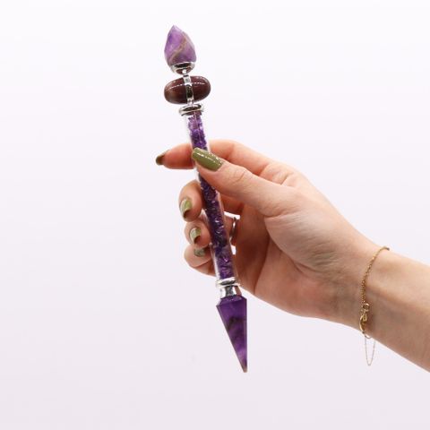 Amethyst Shiva Lingam Magic Wand | Success & Spiritual Power | 19.5cm