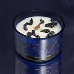Capricorn Zodiac Crystal Candle with Gemstone Bracelet