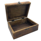 Traditional Pattern Large Ceramic Glazed Wood Box