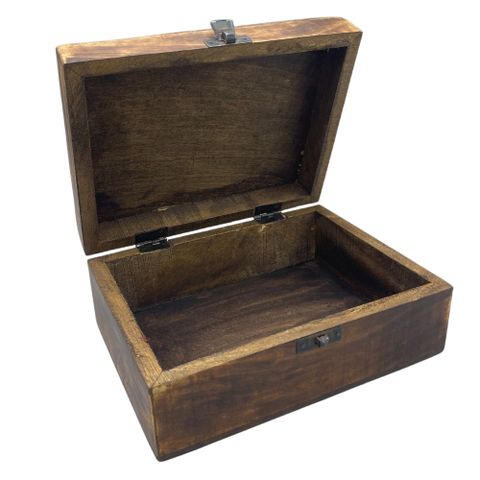 Traditional Pattern Large Ceramic Glazed Wood Box