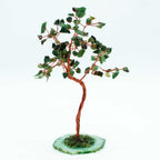 Green Aventurine on Green Agate Base (100 stones) Large Gemstone Tree