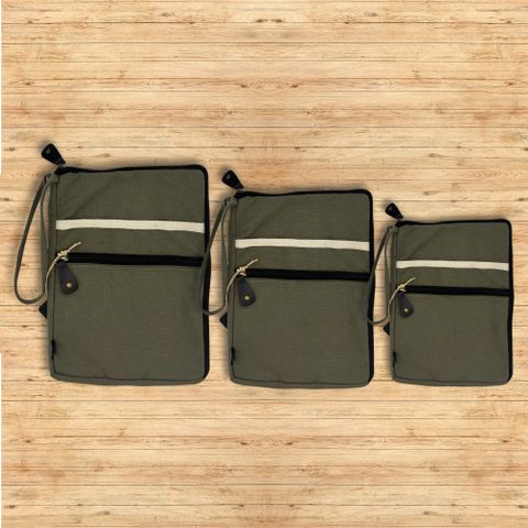 Olive Canvas Tablet Pouch ( 21x29cm )
