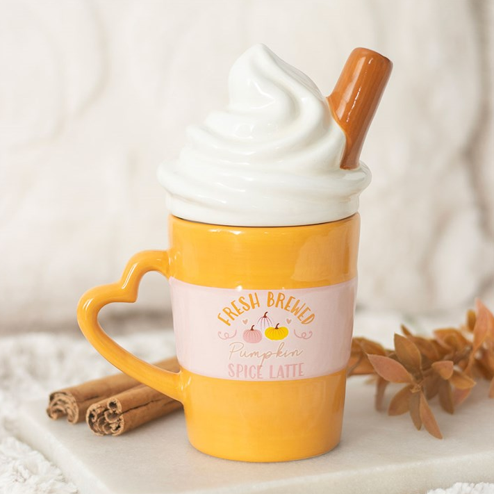 Fresh Brewed Pumpkin Spice Latte Lidded Mug