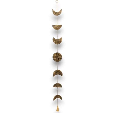 Brass Moon Phases Drop with Bell 25cm