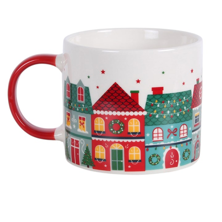 Christmas Street Print Ceramic Mug | 350ml