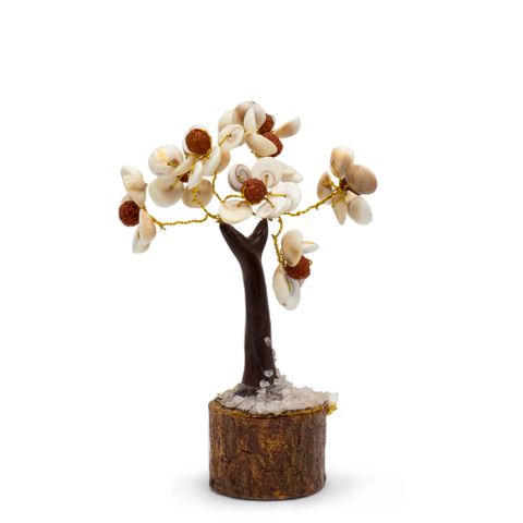 Gomati Chakra Circle Stone Tree with Rudraksha - (45 stones)