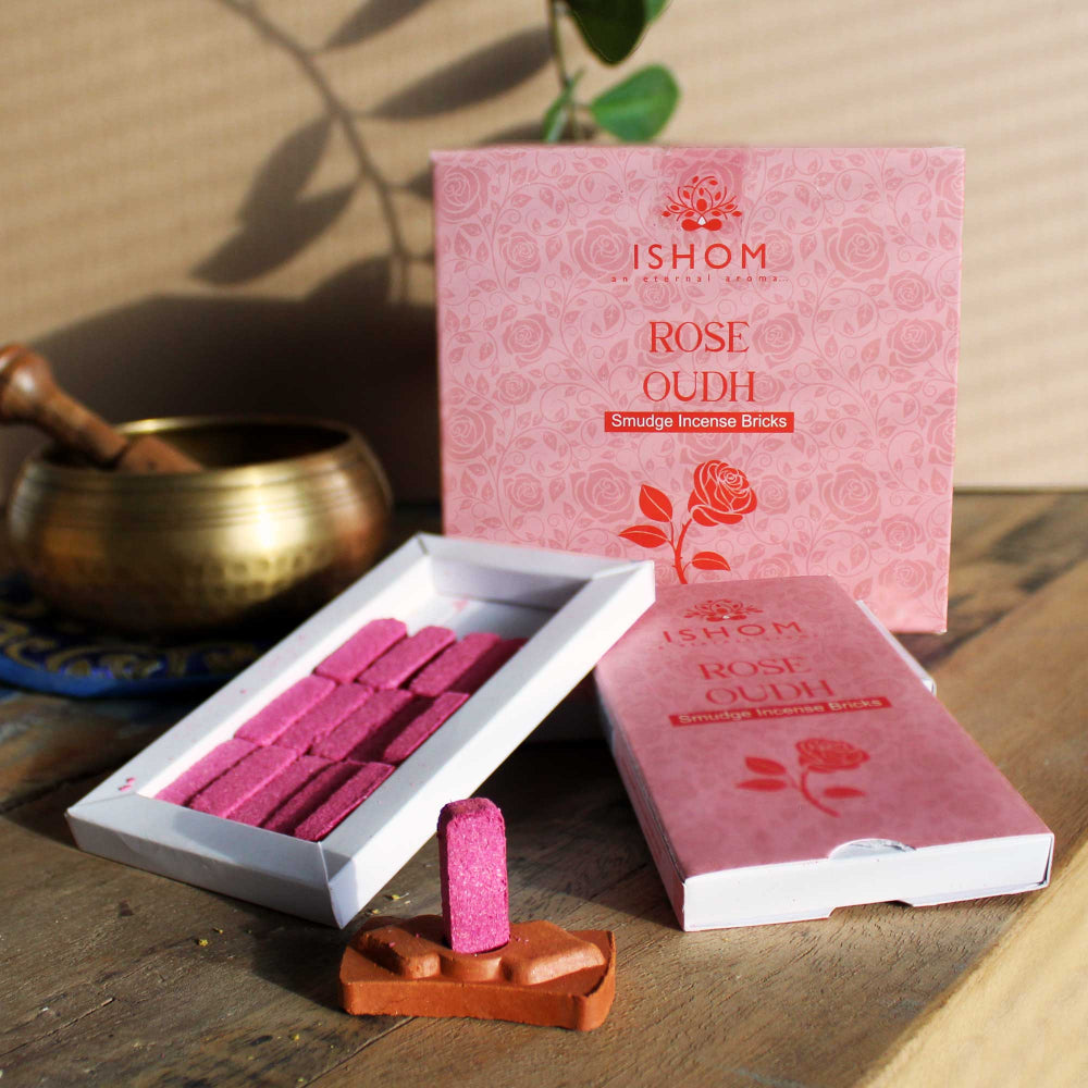 Ishom Rose Oudh Smudge Incense Bricks