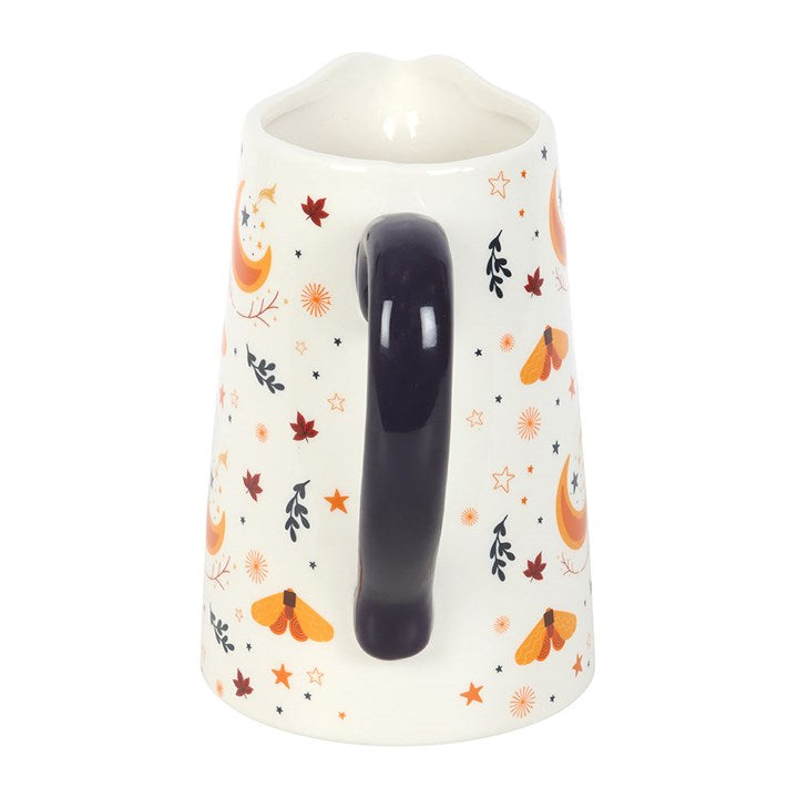 Eleanoras Autumn Magic Harvest Moon Print Ceramic Flower Jug 