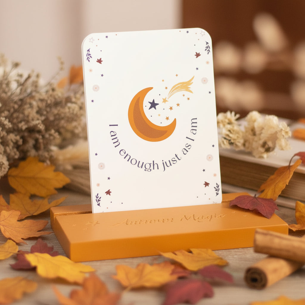 Eleanoras Autumn Magic Affirmation Cards with Wooden Stand Affirmation Cards