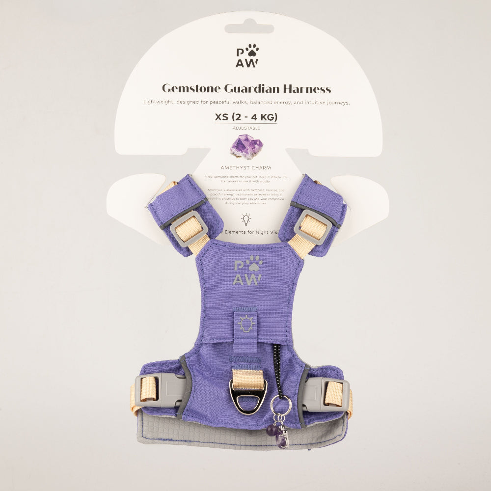 PAW XS Step-in Dog Harness - Lavender & Amethyst Charm