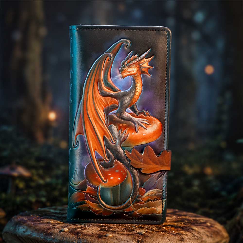 Anne Stokes Mushroom Dragon Embossed Purse