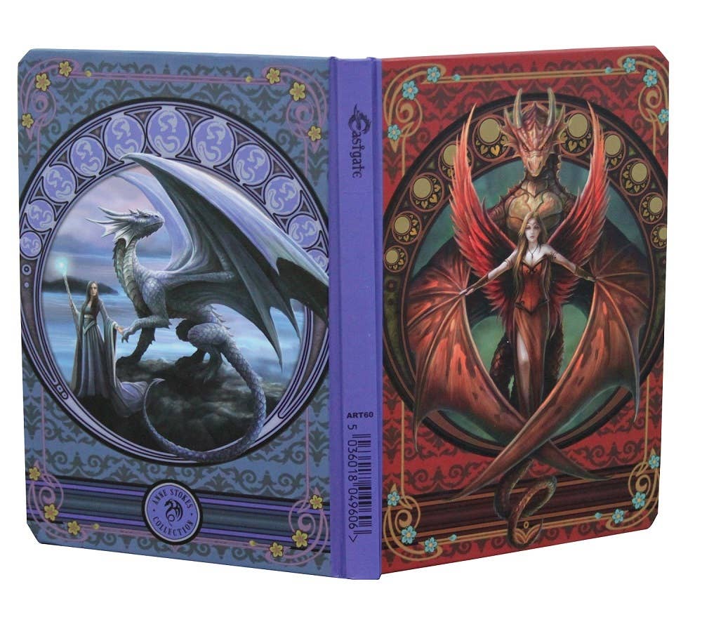 A hardcover art book titled 'Artisan' featuring fantasy dragon illustrations on the front cover and spine, with a purple spine and red/blue illustrated covers.