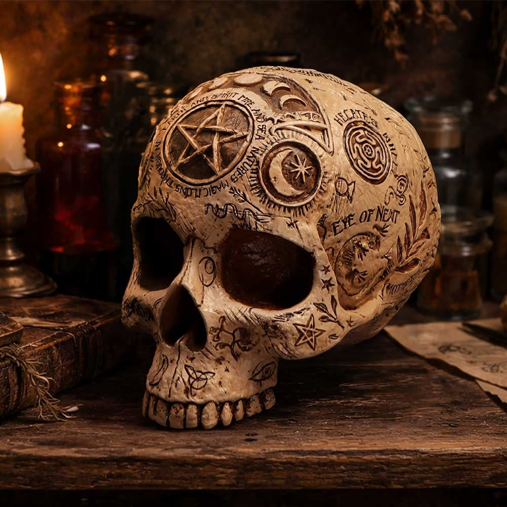 Apothecary Skull Figurine
