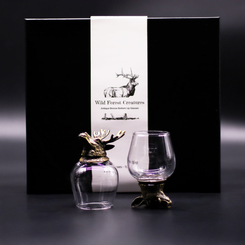 Mystical Creatures Antique Bronze Gift Set of 6 Glasses